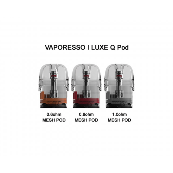 Vaporesso Luxe Q2 Replacement Pod (0.6ohm/0.8ohm/1.0ohm/1.2ohm) - 4 Pack